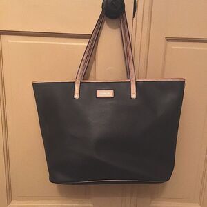 Coach City Metro Park Black Saffiano Leather Tote F24341